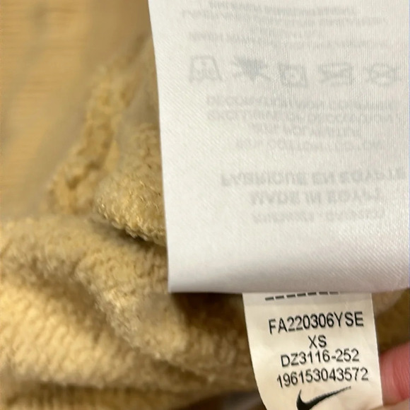 Nike Project Uphoria Bohemian Wide Leg Fleece Sweatpants DZ3116 Khaki Sweats XS - Picture 8 of 8